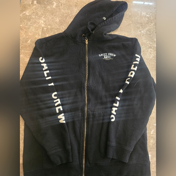 Salty Crew Black Men's Zip Up Hoodie Sz Xl - Picture 1 of 5